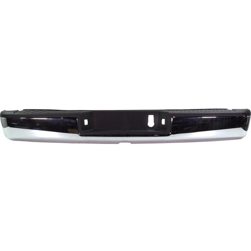 Rear Step Bumper Face Bar Chrome For 2017-2019 Nissan Titan Without Sensor and Rebar