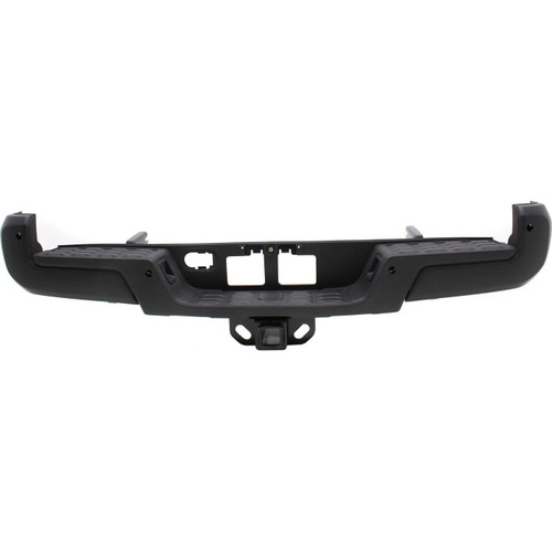Rear Step Bumper Face Bars For 2016-2020 Toyota Tacoma Primed With Sensor and Tow