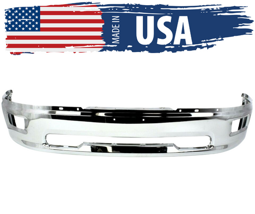 USA Made Chrome Front Bumper For 2009-2012 RAM 1500 With Fog Lights