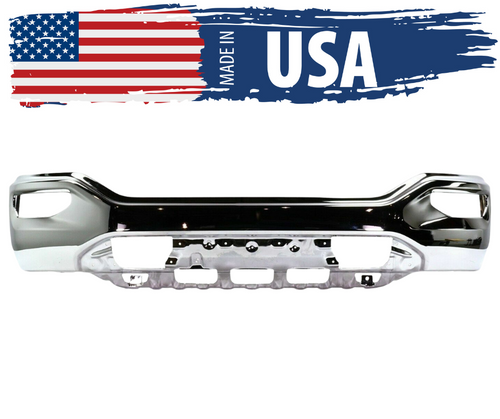 USA Made Chrome Front Bumper For 2016-2018 GMC Sierra 1500 Without Sensors
