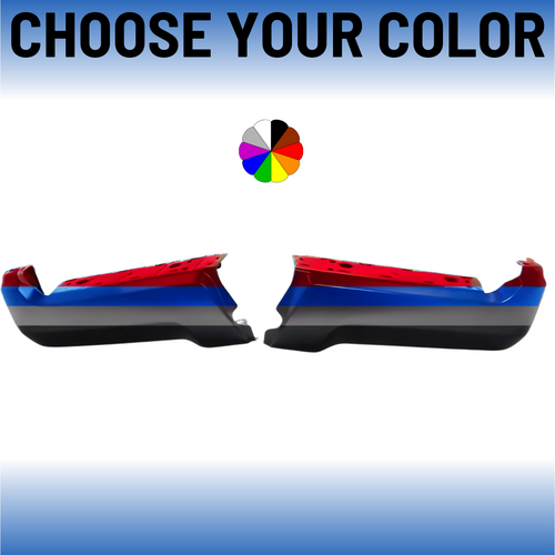 Rear Step Bumper Face Bar Set For 2017-2022 Ford F-250/F-350/F-450 Super Duty Without Sensors