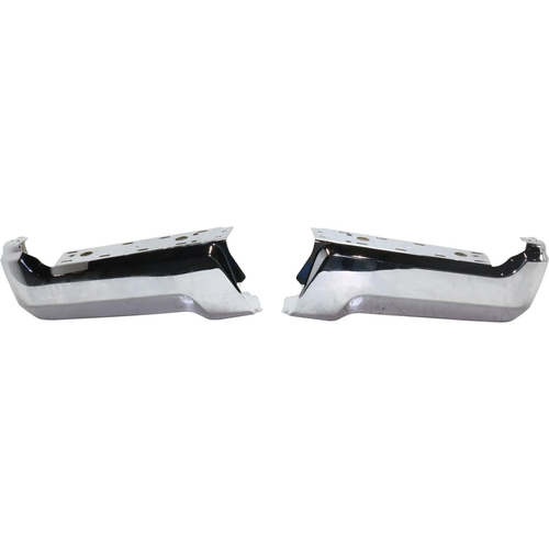Step Bumper Rear Face Bar Set Chrome For 2017-2022 Ford F-250/F-350/F-450 Super Duty Without Sensor