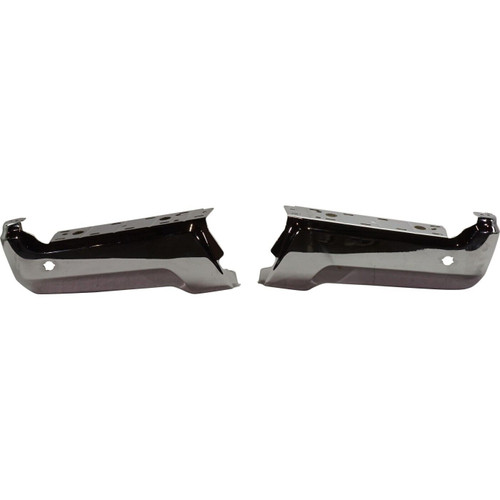 Rear Step Bumper Set For 2017-2022 Ford F-250/F-350 Super Duty Chrome With Sensor Holes