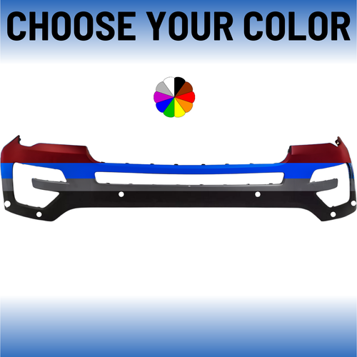 Front Bumper For 2016-2017 Ford Explorer With 4 Park Sensor Holes and 2 Active Park Holes