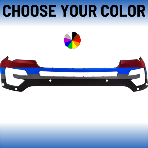 Front Bumper For 2016-2017 Ford Explorer With 4 Park Sensor Holes and 2 Active Park Holes