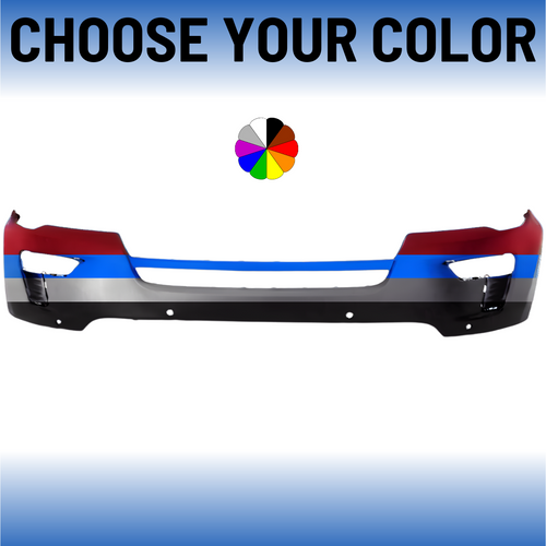 Front Bumper Cover For 2018-2019 Ford Explorer Without Tow Hook Hole With 4 Park Sensor Holes