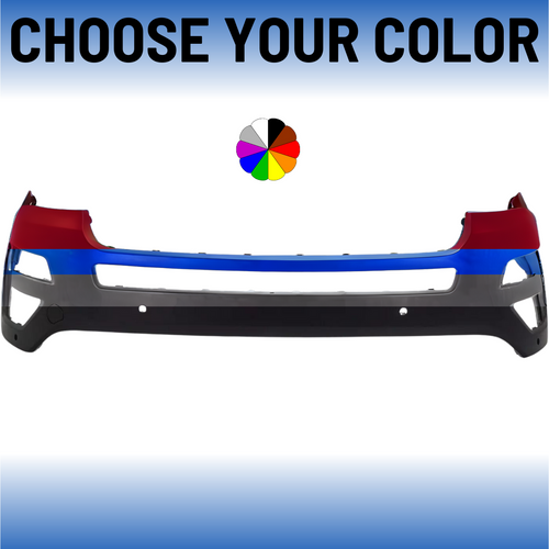 Front Bumper Cover For 2016-2017 Ford Explorer With Six Sensors