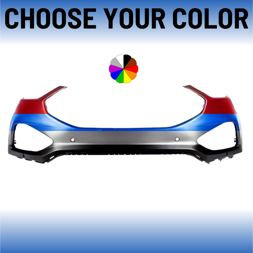 Front Bumper For 2019-2024 Ford Edge With 4 Park Assist Holes Without Tow Hook Hole