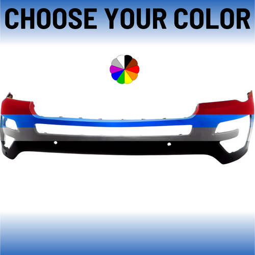 Front Bumper For 2016-2017 Ford Explorer With 4 Sensor Holes