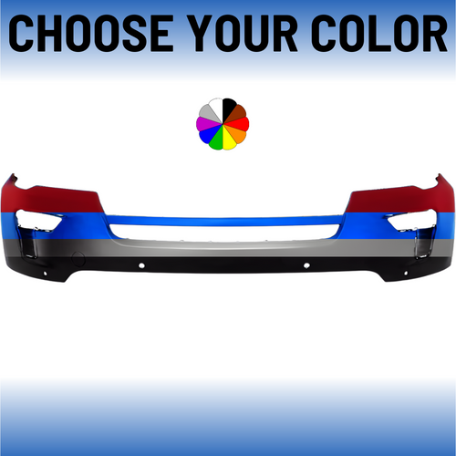 Front Bumper Cover For 2018-2019 Ford Explorer With 4 Sensor Holes With Tow Hook Hole