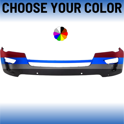 Front Bumper Cover For 2018-2019 Ford Explorer With 6 Sensors With Tow Hook Hole