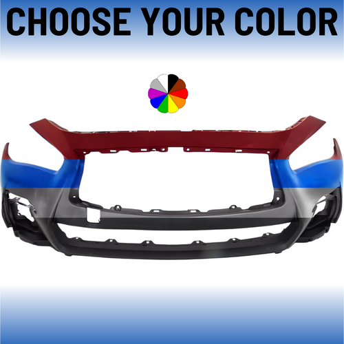 Front Bumper Cover For 2018-2020 Infiniti Q50 Sport Models