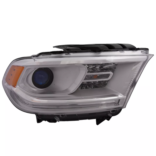 Passenger Headlight For 2014-2015 Dodge Durango Halogen Chrome Trim