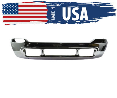 USA Made Chrome Front Bumper For 1999-2004 Ford F-450 F-550 Without Lower Valance Holes