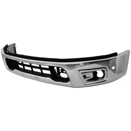 Chrome Front Bumper Assembly For 2017 2018 2019 Nissan Titan With Sensors