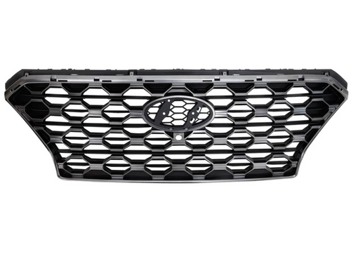 Smoked Chrome Front Grille For 2019-2020 Hyundai Santa Fe With Camera Hole