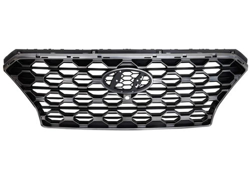 Smoked Chrome Front Grille For 2019-2020 Hyundai Santa Fe With Camera Hole