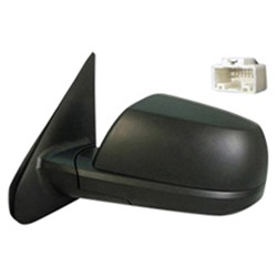 Driver Side Power Mirror For 2007-2013 Toyota Tundra Pickup With Cold Climate Spec Base/SR5 Models Textured With Heated Glass Left