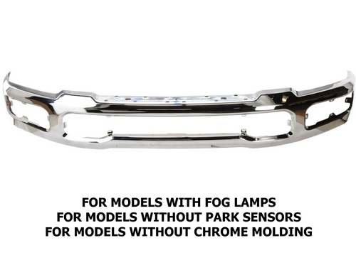 Chrome Front Bumper For 2023-2024 Ford F-250 F-350 Super Duty Pickup