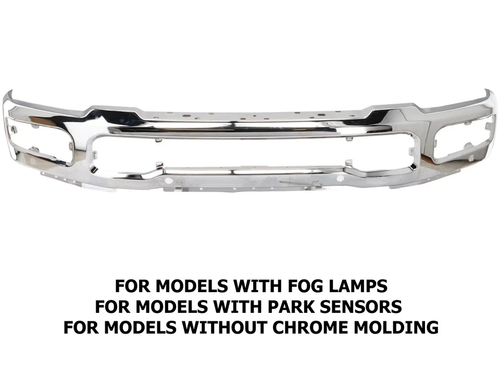 Chrome Front Bumper For 2023-2026 Ford F-250 F-350 With Sensor Holes