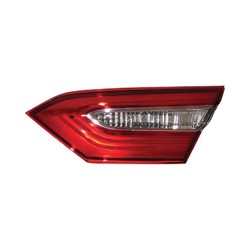 Passenger Side Inner Tail Light For 2018-2019 Toyota Camry Basic/Hybrid Smoked Lens No LED Right