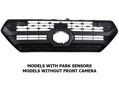 Matte Black Front Grille For 2019-2024 Toyota RAV4 With Sensors Without Front Camera
