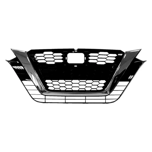 Black and Chrome Front Grille For 2019-2022 Nissan Altima With Camera