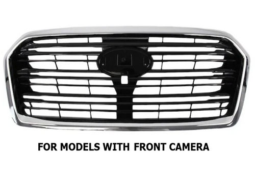 Black and Chrome Front Grille For 2019-2022 Subaru Ascent