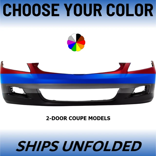 Front Bumper For 2006-2007 Honda Accord 2-Door Coupe