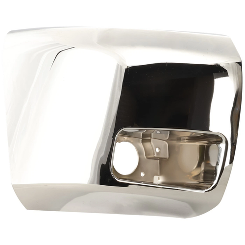 Front Passenger Side Bumper End Cap For 2007-2013 Chevrolet Silverado Chrome With Fog Lamps