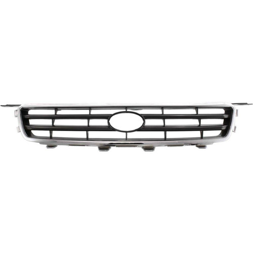 Grille For 2000-2001 Toyota Camry Chrome Shell With Black Insert