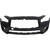 Primed Front Bumper Cover For 2018-2020 Infiniti Q50 Without Sensors