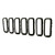 Black Grille Trim Ring Set For 2015-2018 Jeep Renegade