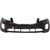 Primed Front Bumper Cover For 2015-2018 KIA Sedona Without Sensors