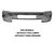 Chrome Front Bumper For 2015-2019 Chevrolet Silverado 2500HD/3500HD Without Fog Lights