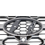 Smoked Chrome Front Grille For 2019-2020 Hyundai Santa Fe With Camera Hole