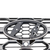 Smoked Chrome Front Grille For 2019-2020 Hyundai Santa Fe With Camera Hole
