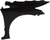 Driver Side Front Fender For 2012-2015 Honda Civic 4-Door Sedan