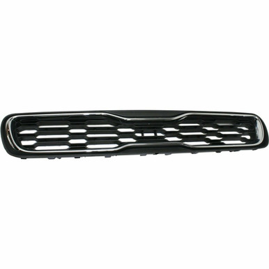 JX Front Grille & Bumper Cover Set – 9PC – Kia Soul 2014-2016 – Black/Chrome – Direct Fit