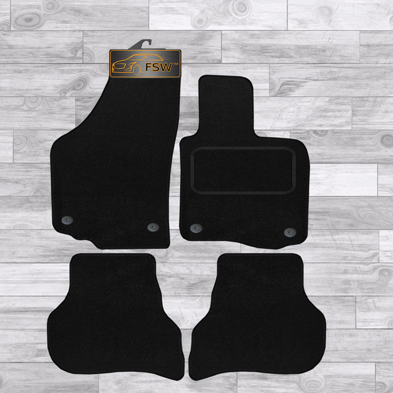 Vw Golf Plus Upto 07 Oval Clips Fully Tailored Classic Car Floor Mats Black