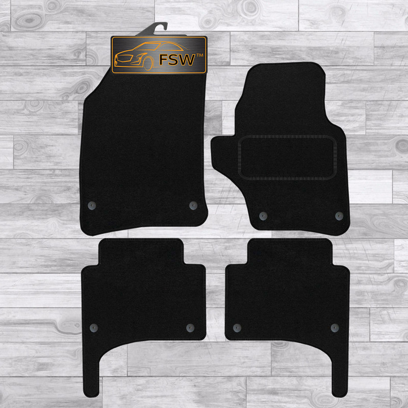 Vw Touareg To 09 Oval Clips Fully Tailored Classic Car Floor Mats Black