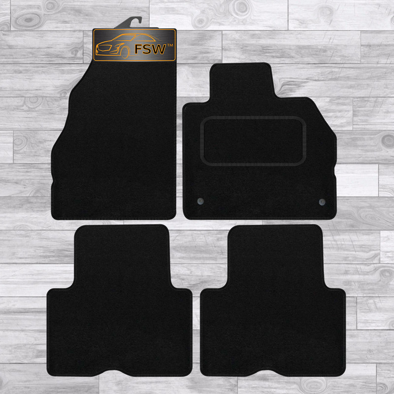 Renault Kangoo 5 Seater 2009-On Fully Tailored Classic Car Floor Mats Black Renault Kangoo 5 Seater 2009-On Fully Tailored Classic Car Floor Mats Black