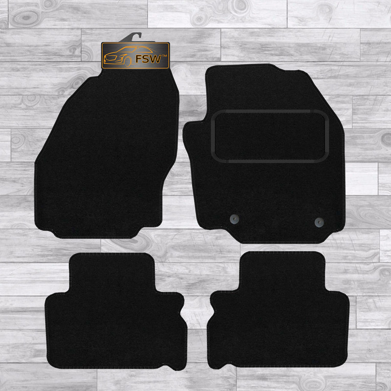 Ford S Max 2010-2011 With Holes Fully Tailored Classic Car Floor Mats Black