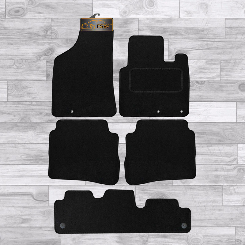 Hyundai Santa Fe 2009-2012 5Pce Set Fully Tailored Classic Car Floor Mats Black