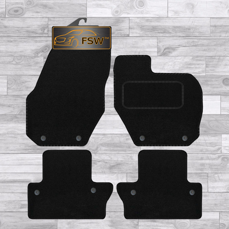 Volvo V60 2010-2018 With Clips Manual Fully Tailored Classic Car Mats Black