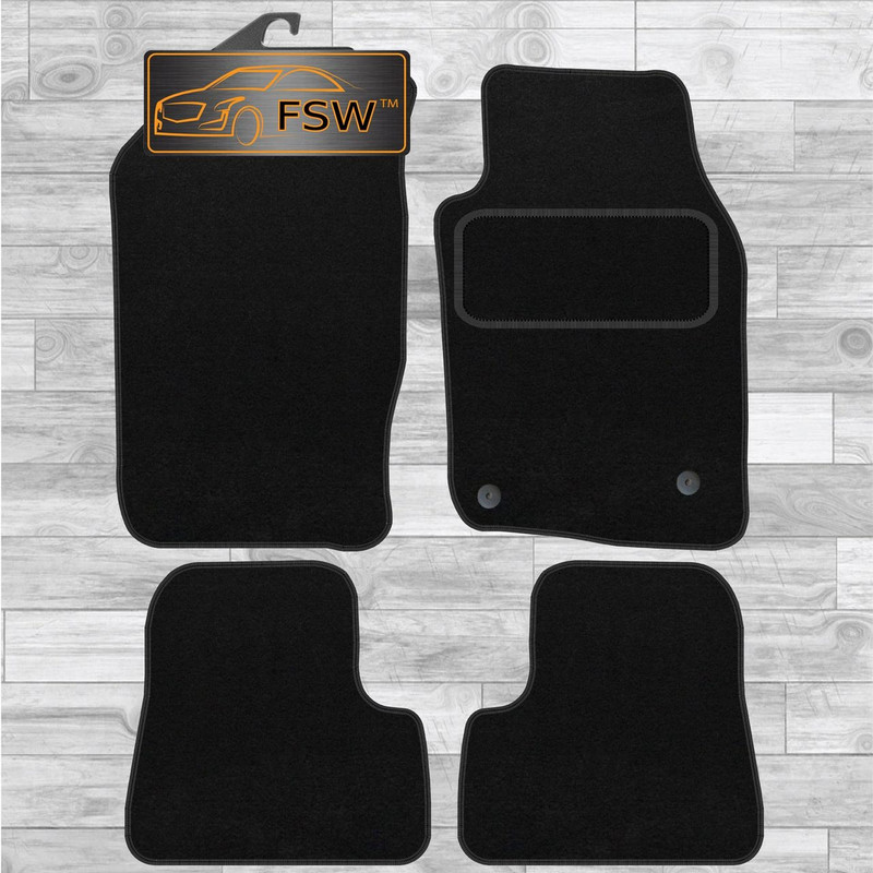 Peugeot 206 With Clips Fully Tailored Classic Car Floor Mats Black
