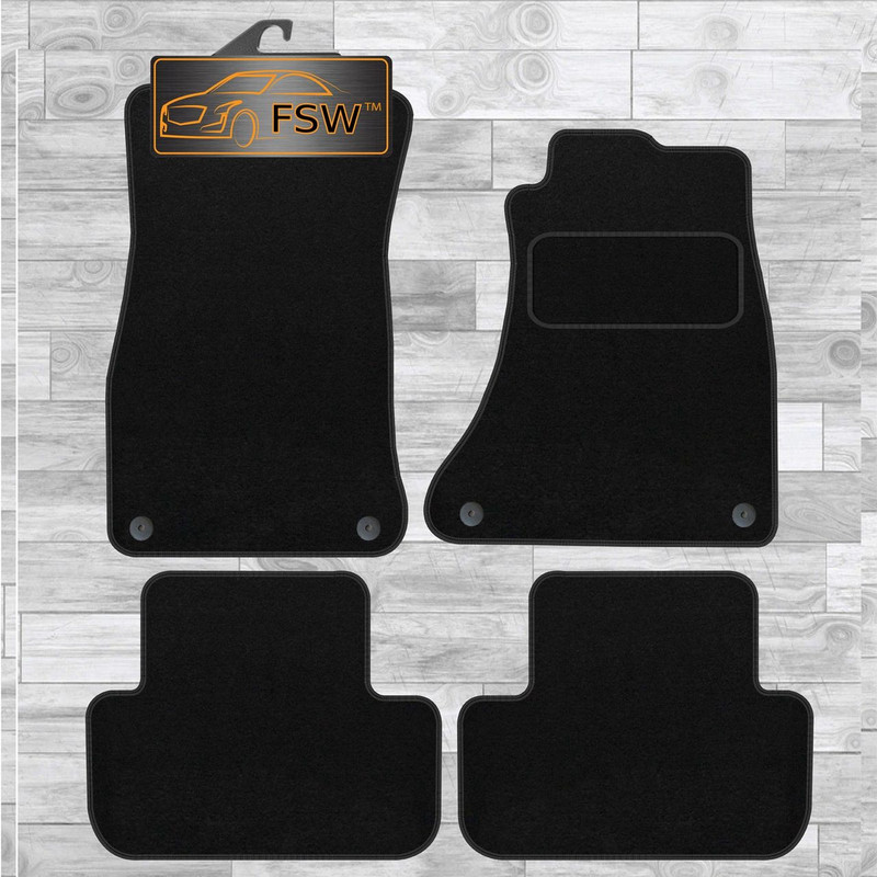 Audi A4 2008-2015 Fully Tailored Classic Car Floor Mats 4Pc 4 Clip