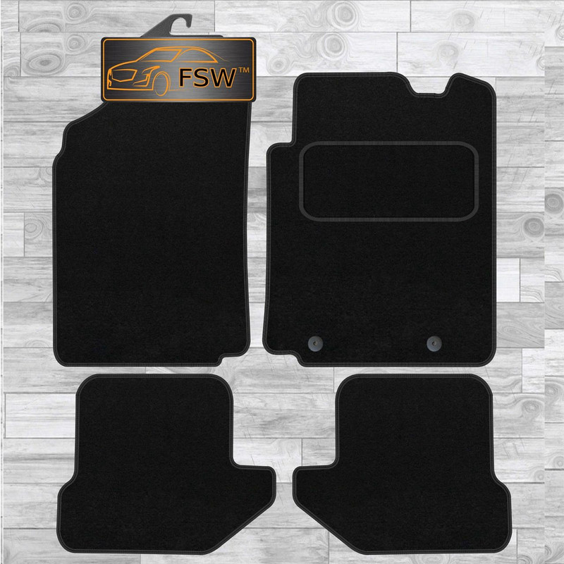 Citroen C3 Pluriel 2003-2010 Clips Fully Tailored Classic Car Floor Mats Black