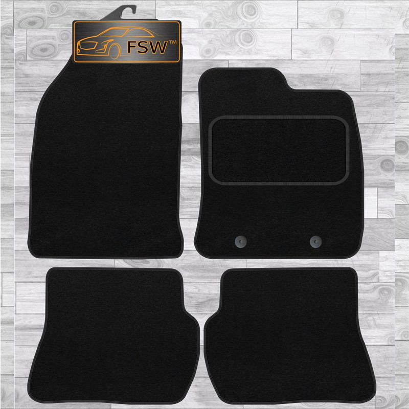 Ford Fiesta 2002-2008 Mk6 With Holes Fully Tailored Classic Car Floor Mats Black