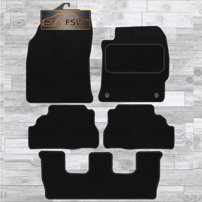 Toyota Prius Plus 2012-On Fully Tailored Classic Car Floor Mats Black Toyota Prius Plus 2012-On Fully Tailored Classic Car Floor Mats Black